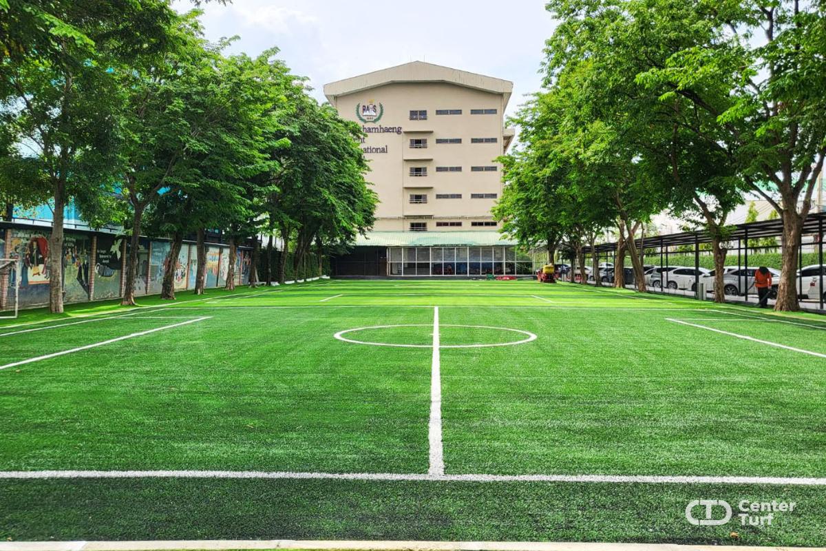 งานติดตั้งสนามฟุตบอลหญ้าเทียมขนาด 5 คนRamkhamhaeng Advent International School