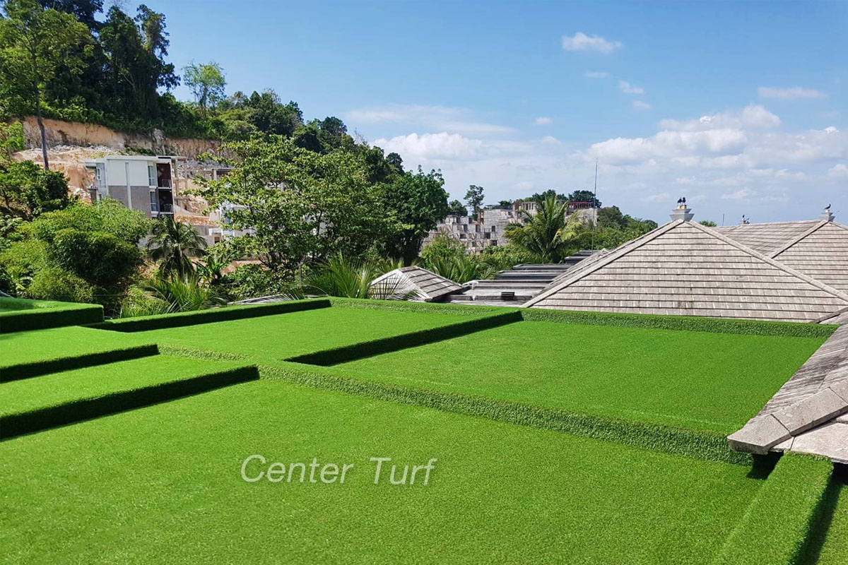 ติดตั้งหญ้าเทียมหลังคาและดาดฟ้า @JW Marriott Phuket Resort & Spa